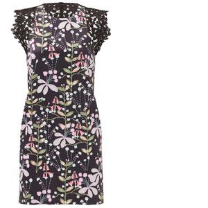 Cynthia Rowley Dark Floral Garden Shift Dress